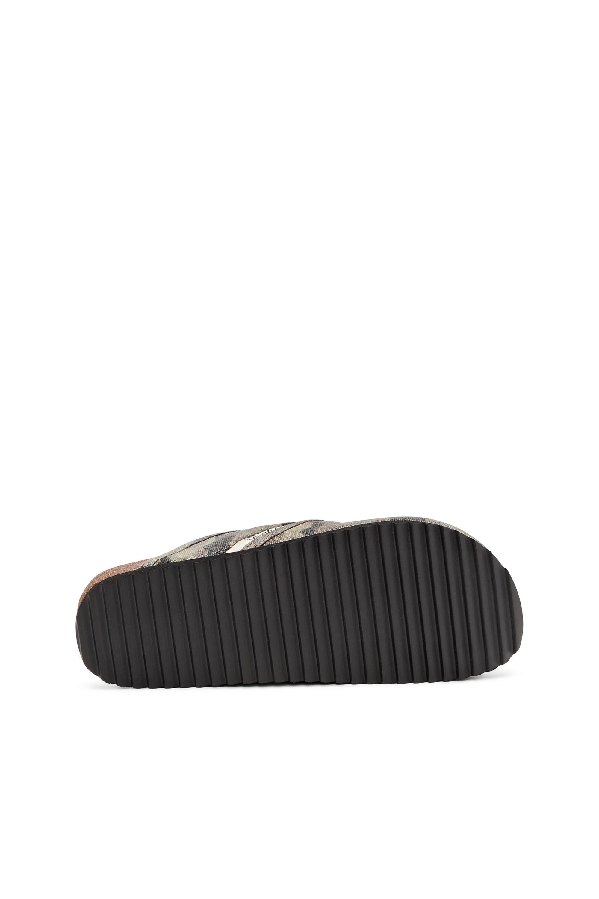 Diesel - D-WOODSTOCK SLIP-ON, Male's D-Woodstock-Camo-canvas mules in ミリタリーグリーン - 4