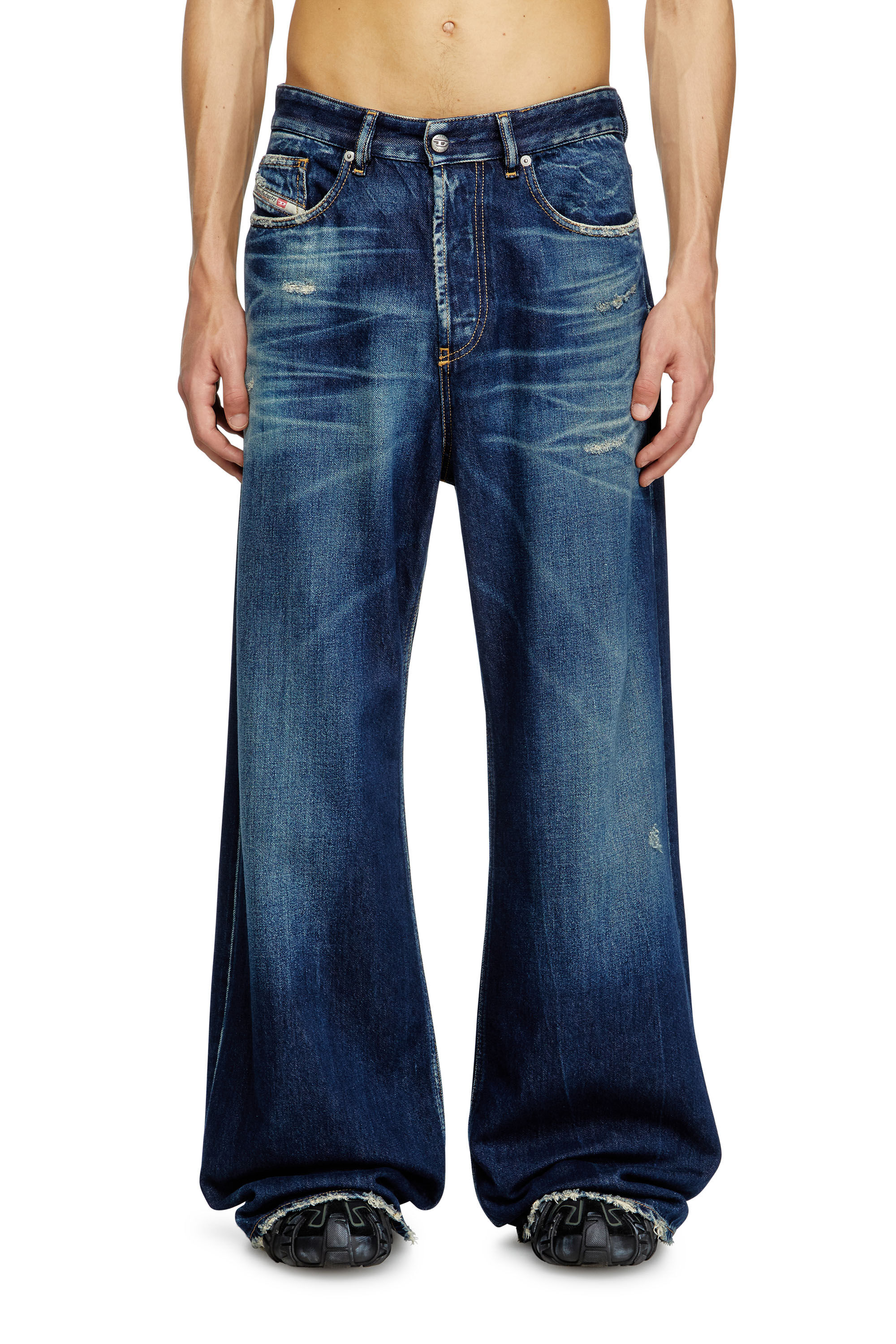 Diesel - Male's Relaxed Jeans D-Rise 09M06, ダークブルー - 3
