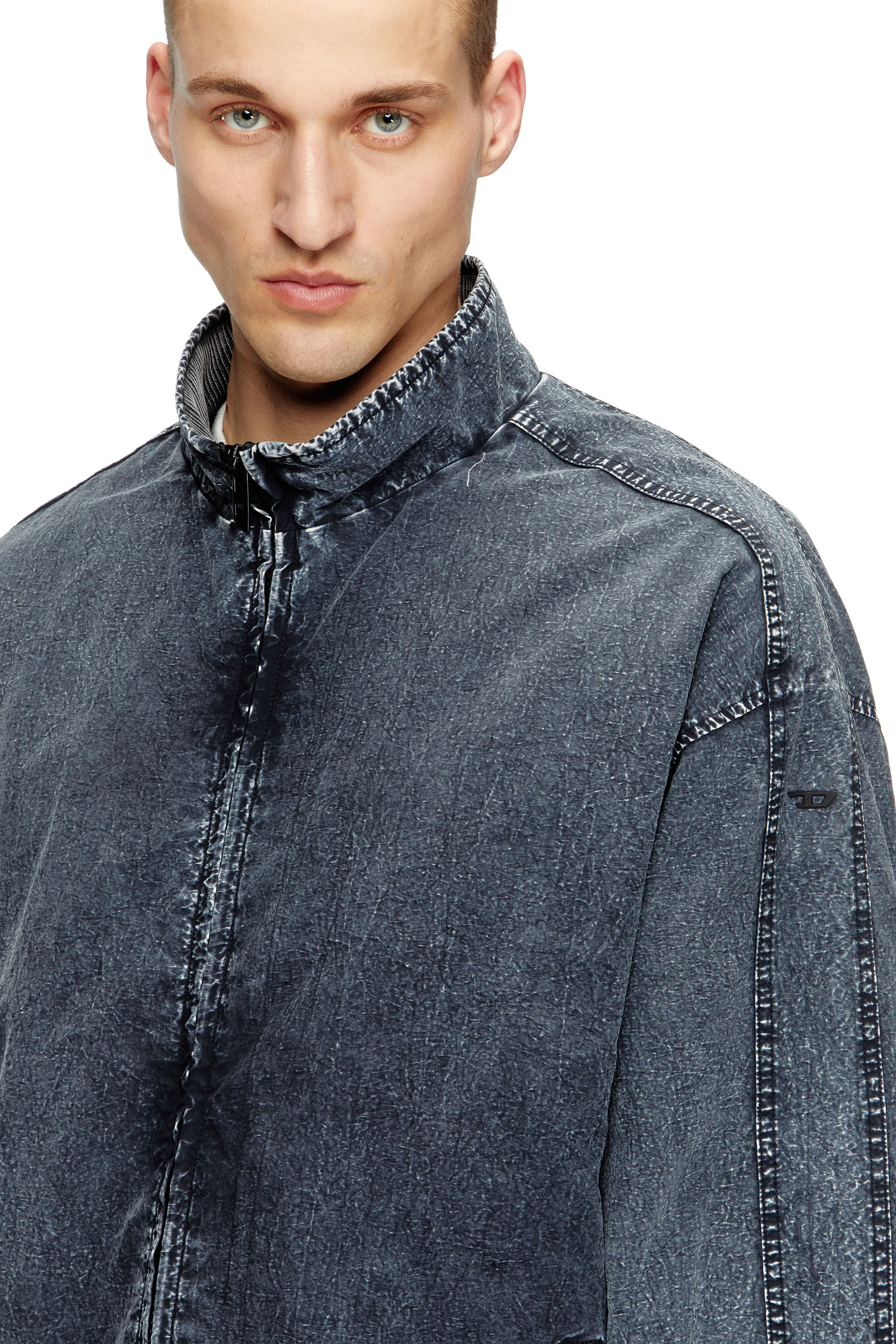 Diesel - J-WILSON, Male's Jacket in recycled nylon taslan in ブラック - 4