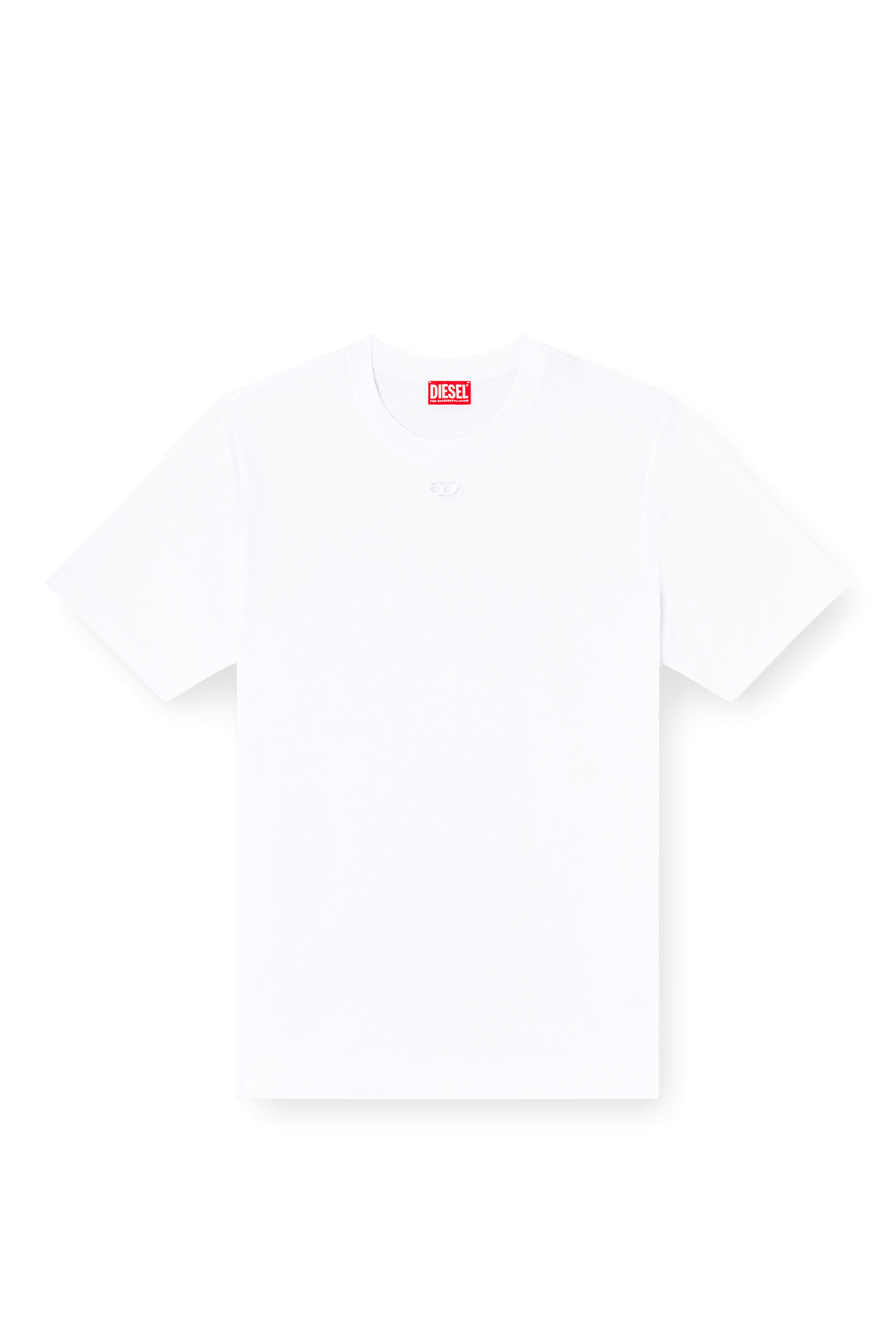 Diesel - T-ADJUST-MAREY, Male's T-shirt with cut-out Oval D in ホワイト - 2