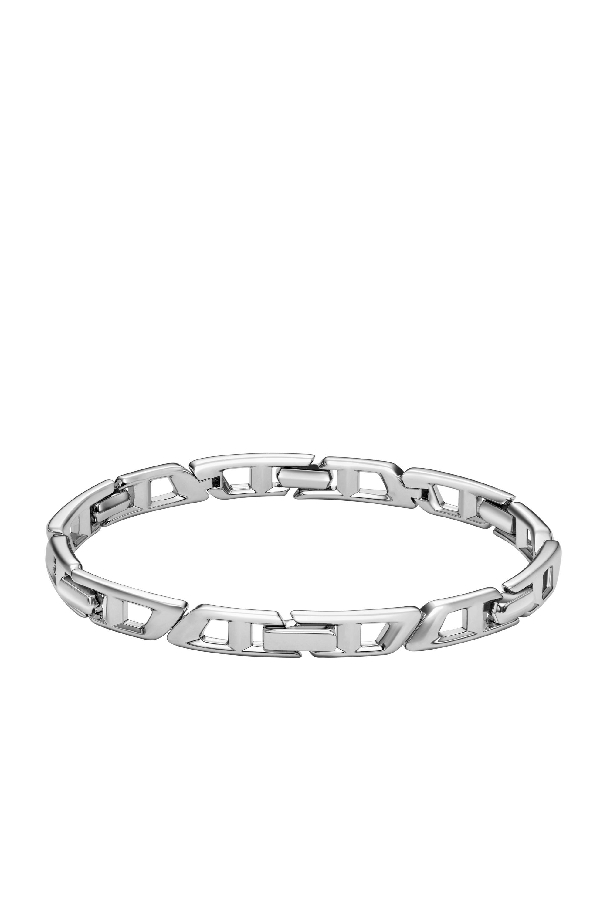 Diesel - DL1350040 STERLING SILVER JEWEL, Unisex's Sterling Silver D Logo Link Bracelet in シルバー - 2
