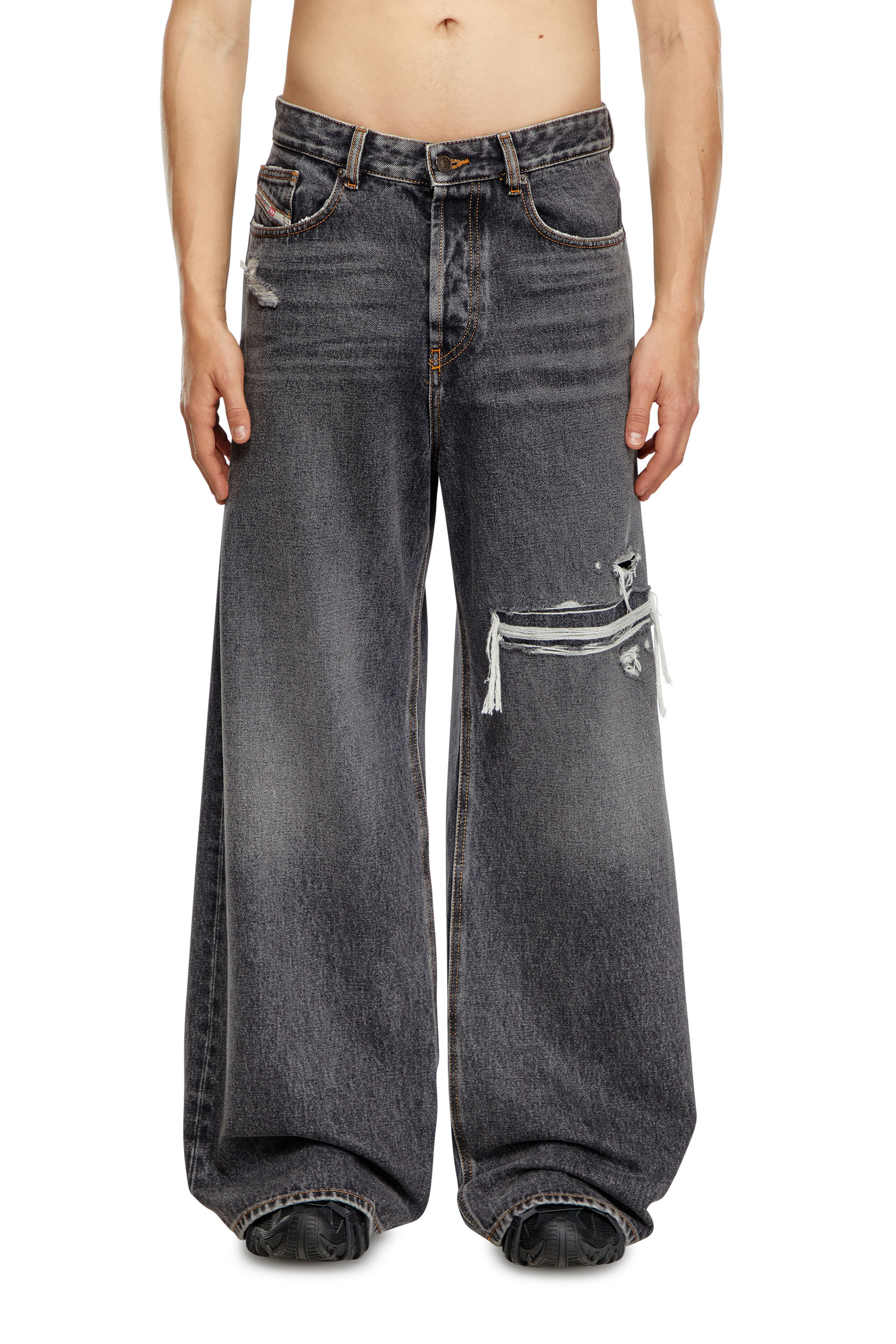 Diesel - Male's Relaxed Jeans D-Rise 007F6, ブラック/ダークグレー - 3