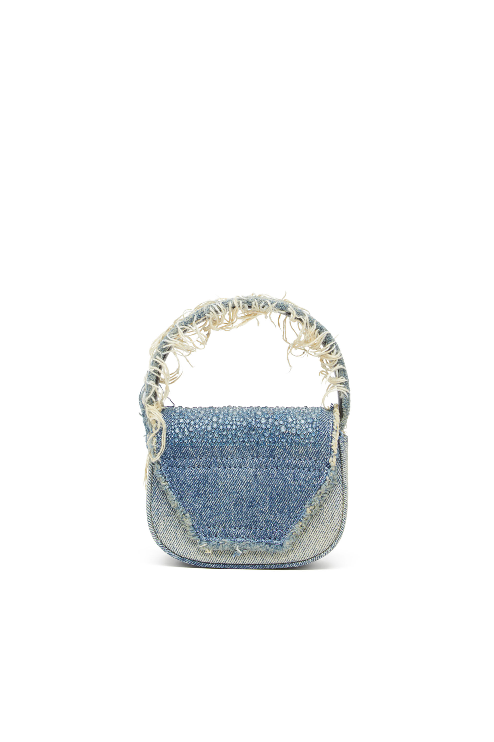 Diesel - 1DR XS, Female's 1DR XS-Iconic mini bag in denim and crystals in ブルー - 3