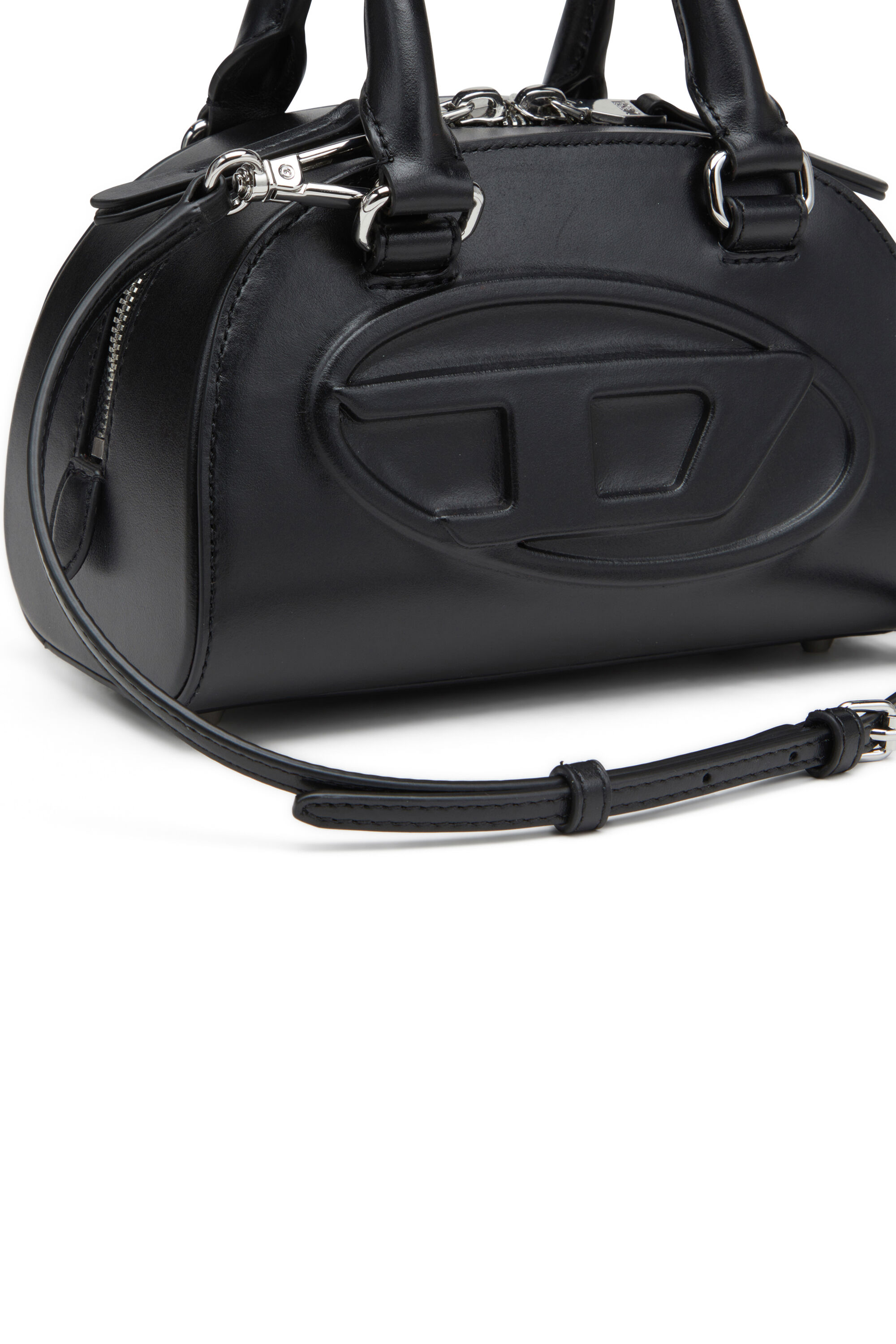 Diesel - 1DR DOME CROSSBODY, Female's Leather mini bowling bag in ブラック - 6