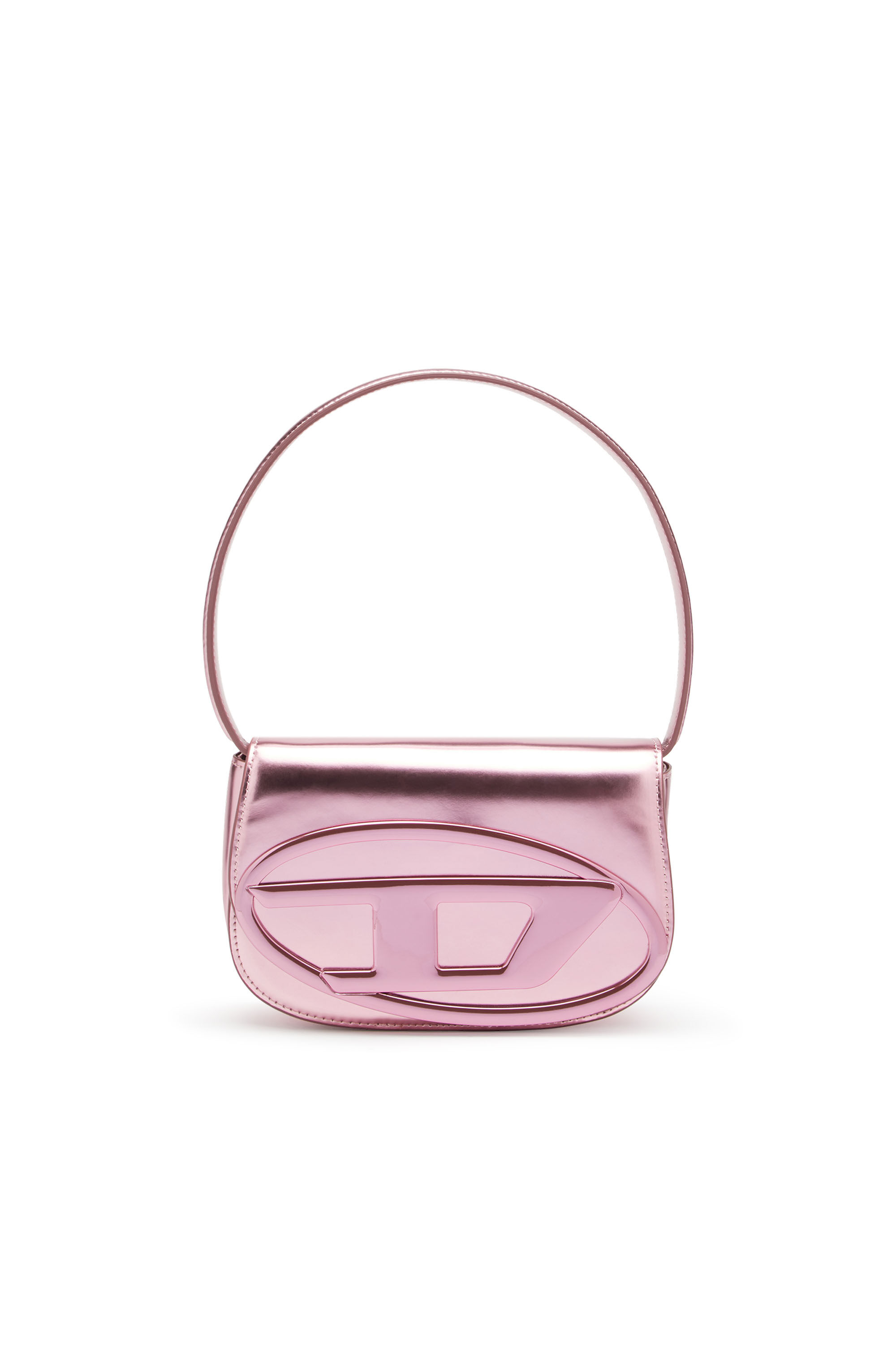 Diesel - 1DR, Female's カウレザーショルダーバッグ in ピンク / ホワイト - 2