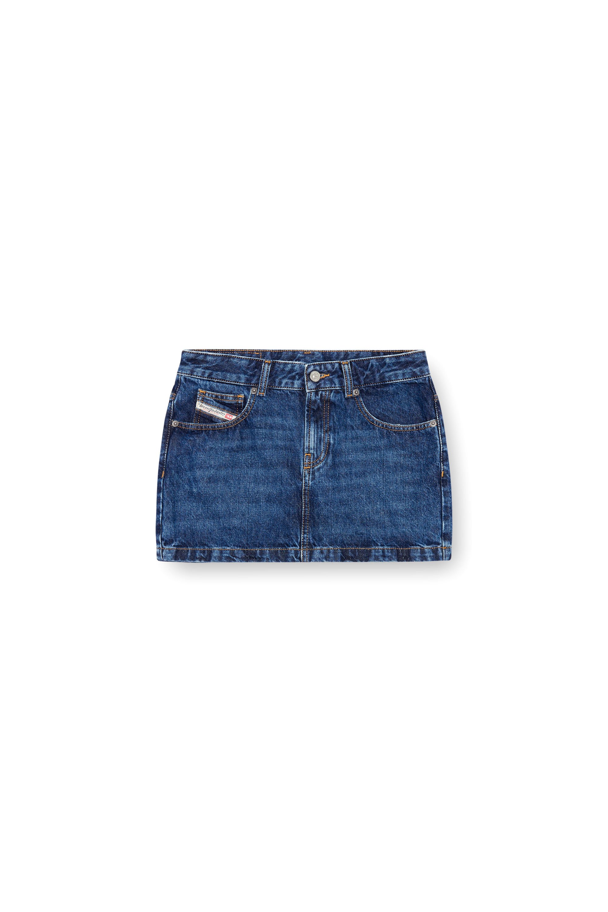 Diesel - DE-RON, Female's Mini skirt in denim in ダークブルー - 3