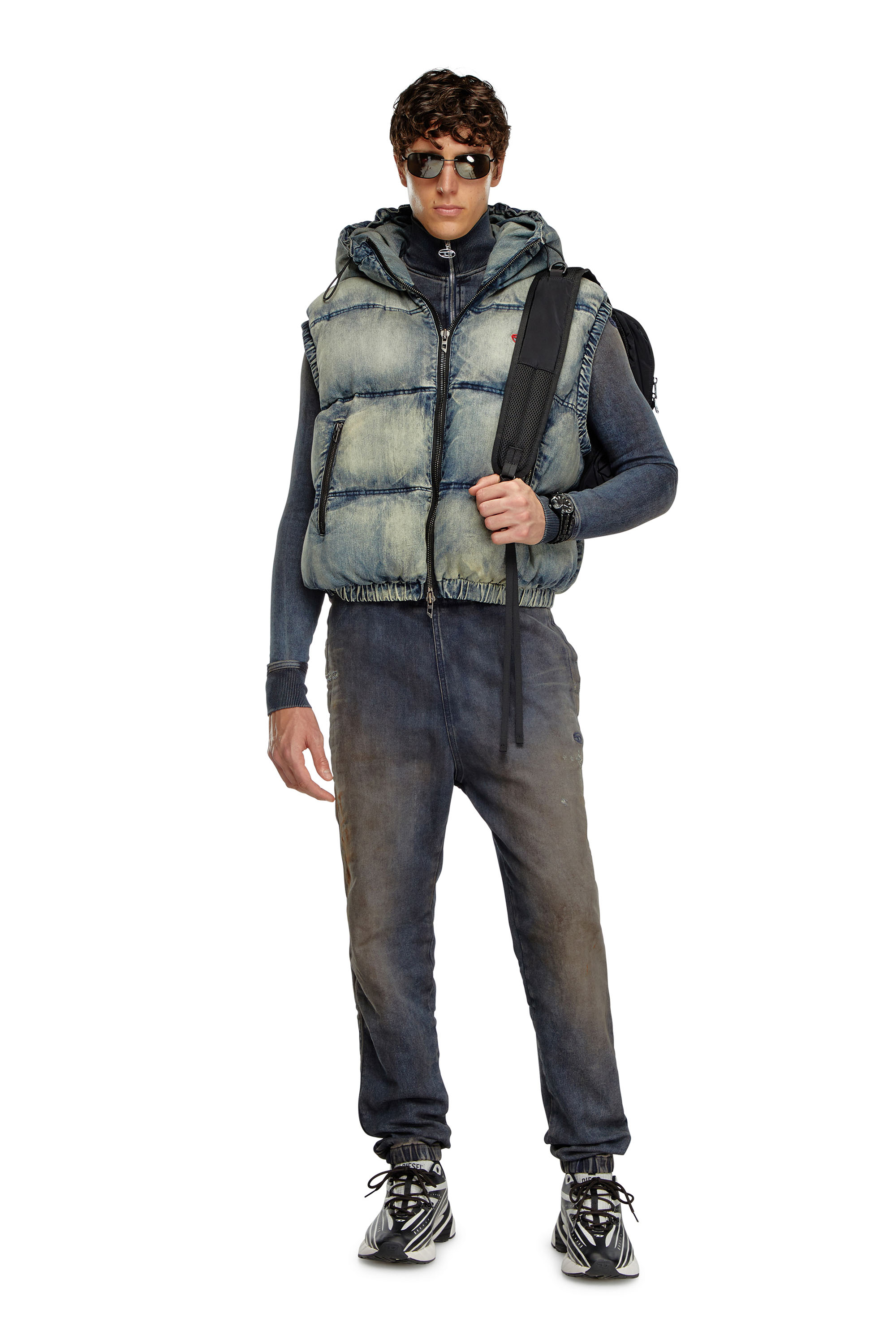 Diesel - Male's Slim D-Labb Track denim 068LV, ダークブルー - 2