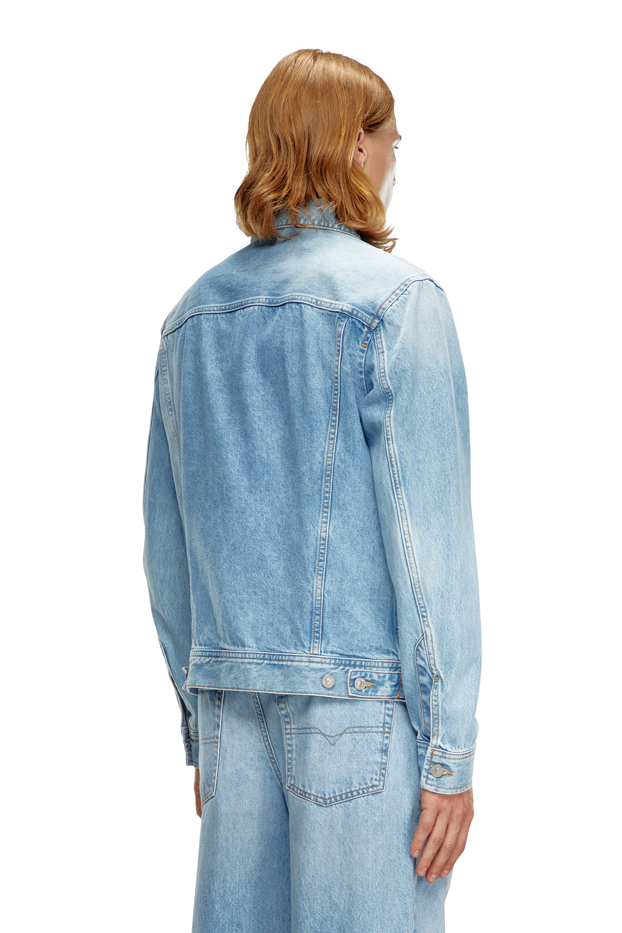 Diesel - D-BARCY, Male's Regular-fit trucker jacket in ライトブルー - 4