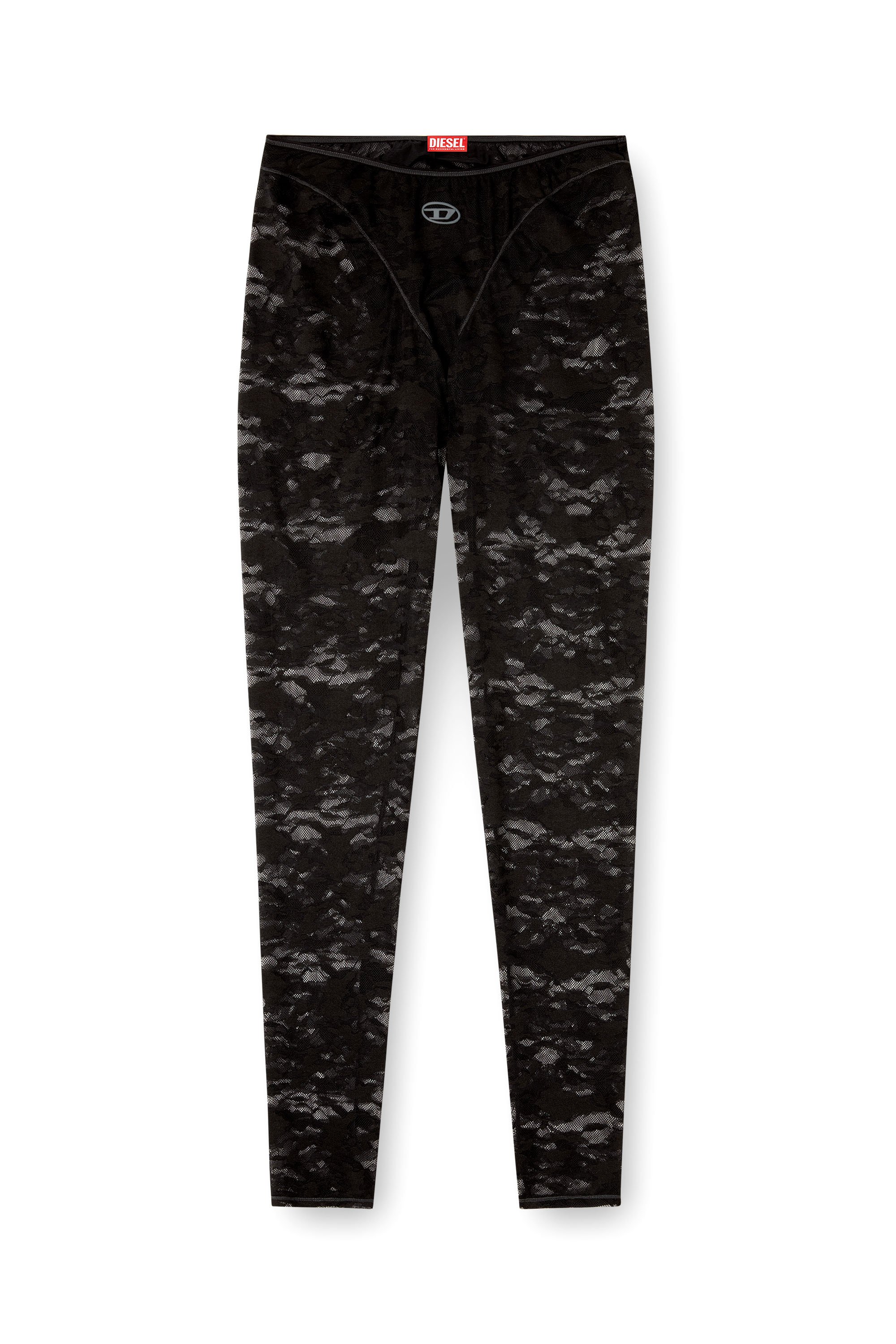 Diesel - CLAIRE-UTLT, Female's Camo lace leggings in ブラック - 4