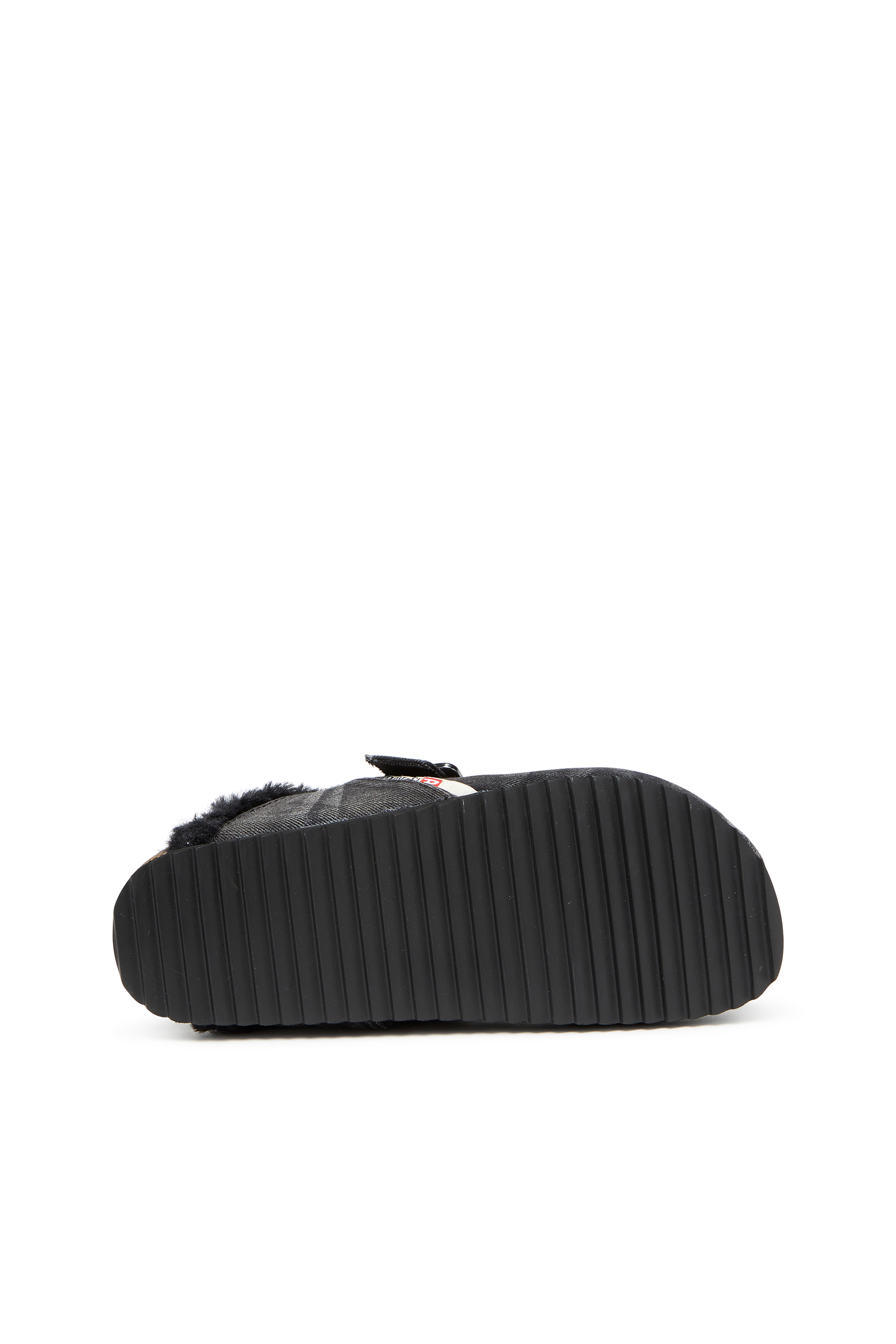 Diesel - D-WOODSTOCK X, Male's D-Woodstock-Denim mules with fluffy lining in ブラック - 4