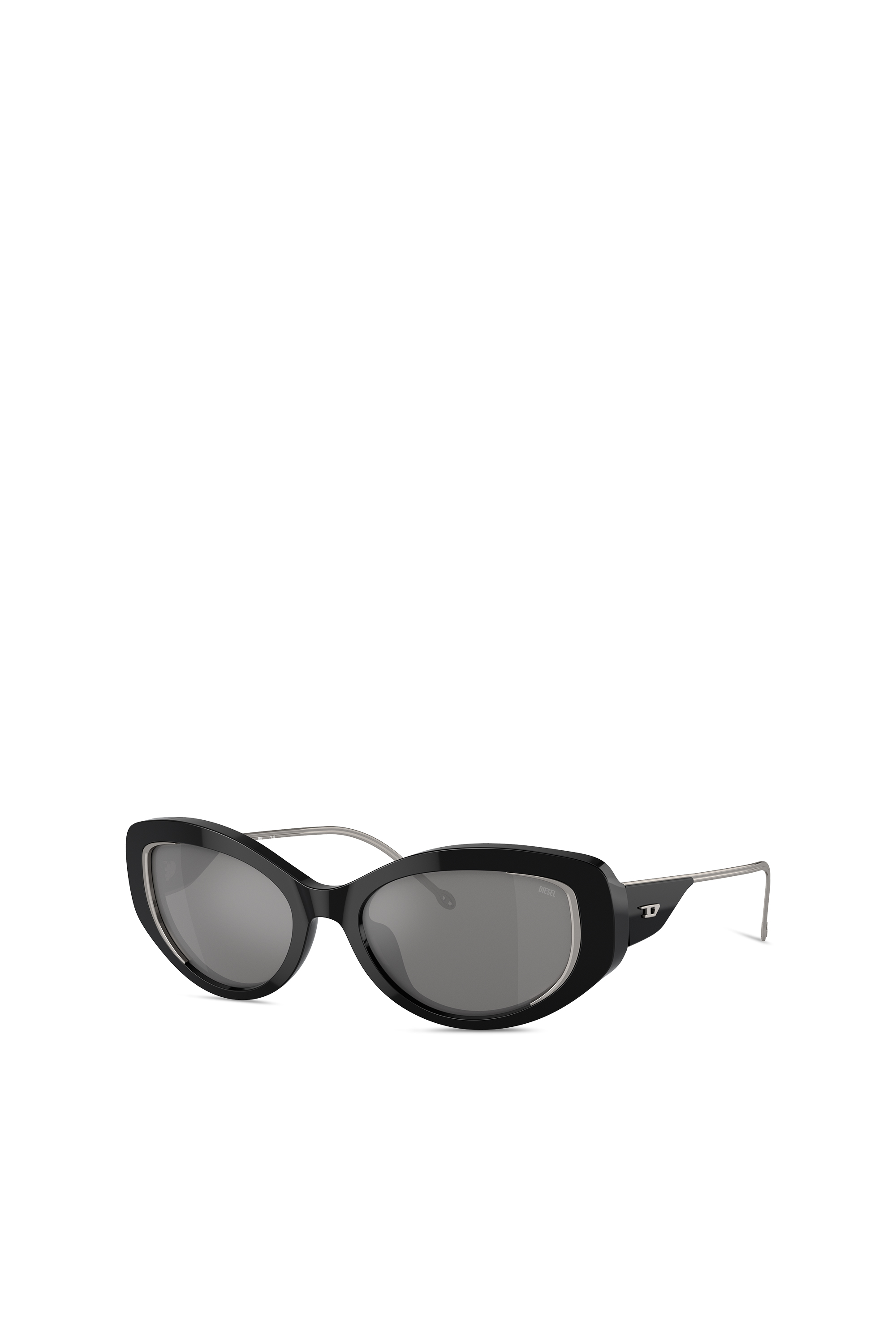 Diesel - 0DL2001 SIZE 54, Unisex's サングラス in ブラック/フラッシュミラー - 5
