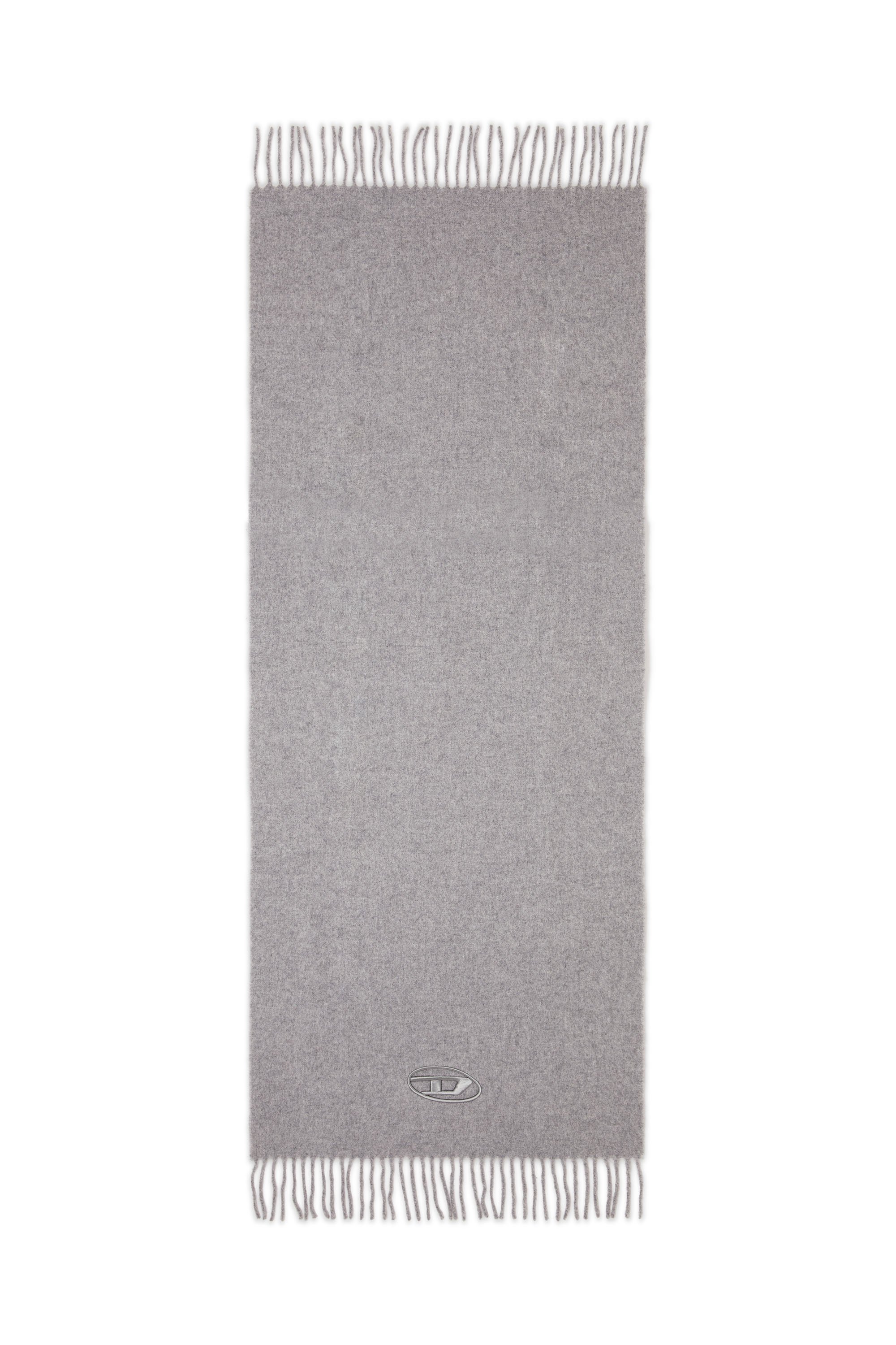 Diesel - S-IMON-D, Male's Wool-blend scarf with Oval D logo in グレー - 2