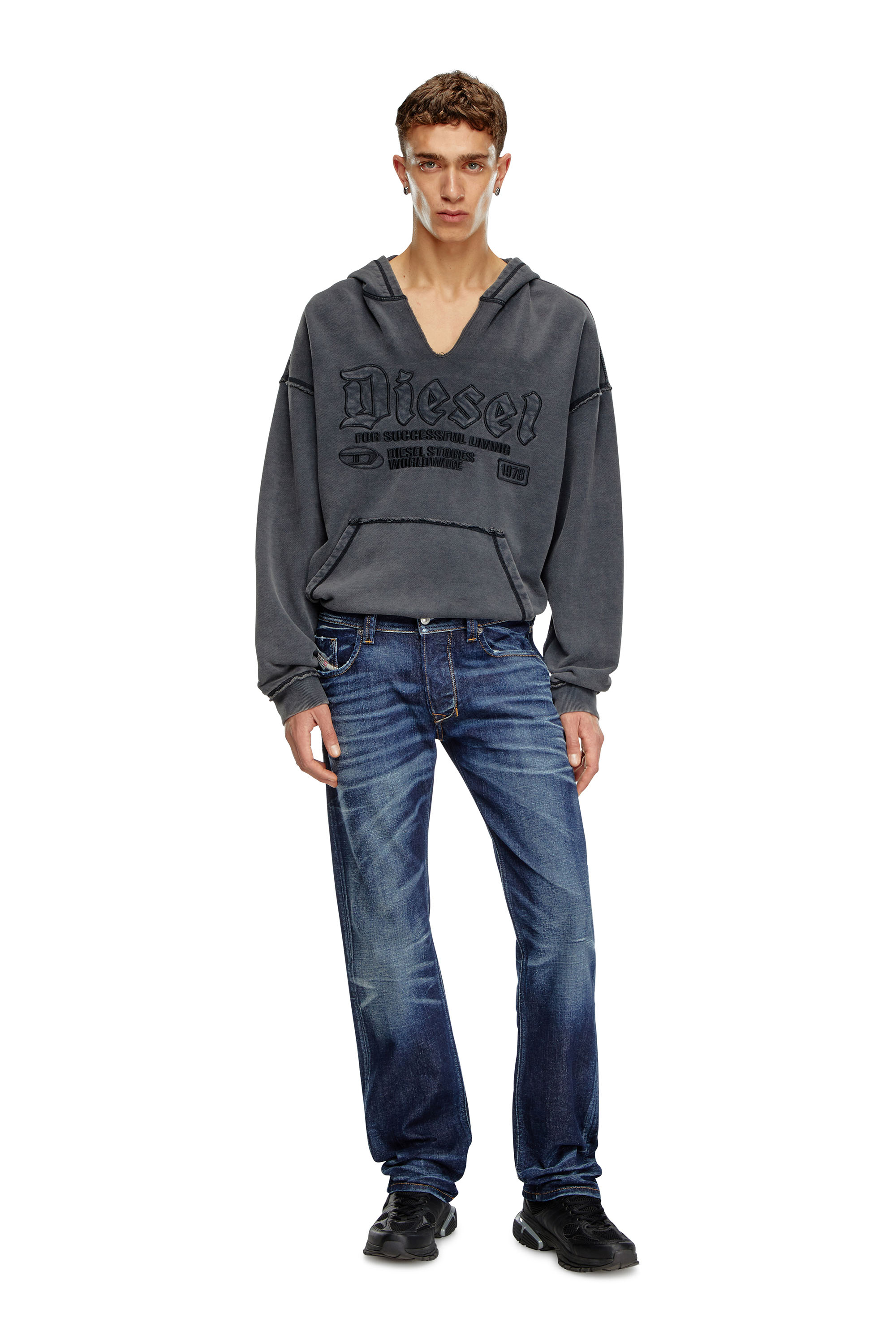 Diesel - Male's Regular Jeans 1985 Larkee 09J90, ダークブルー - 2