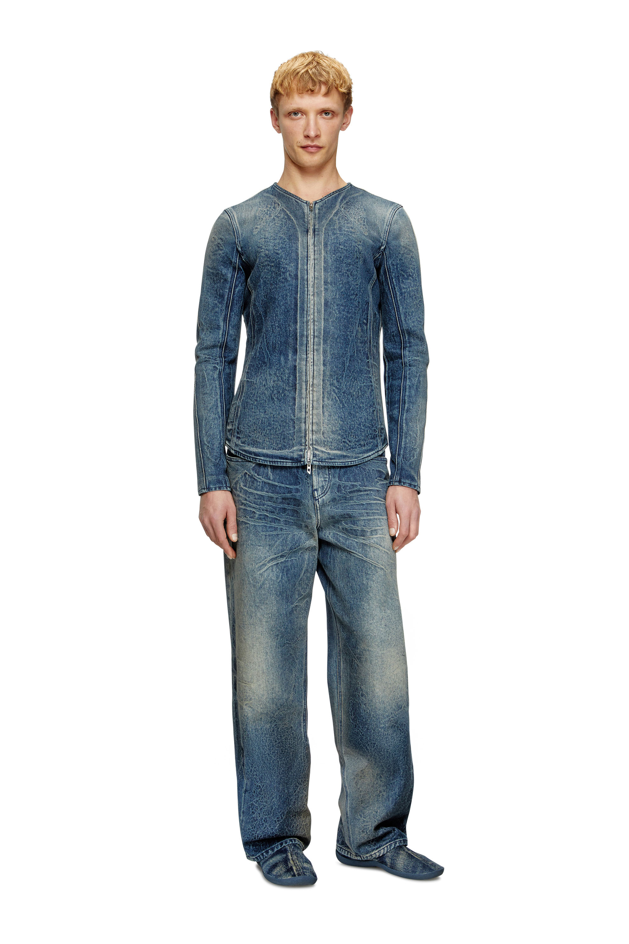 Diesel - Male's Relaxed Jeans 2001 D-Macro 007BG, ダークブルー - 2