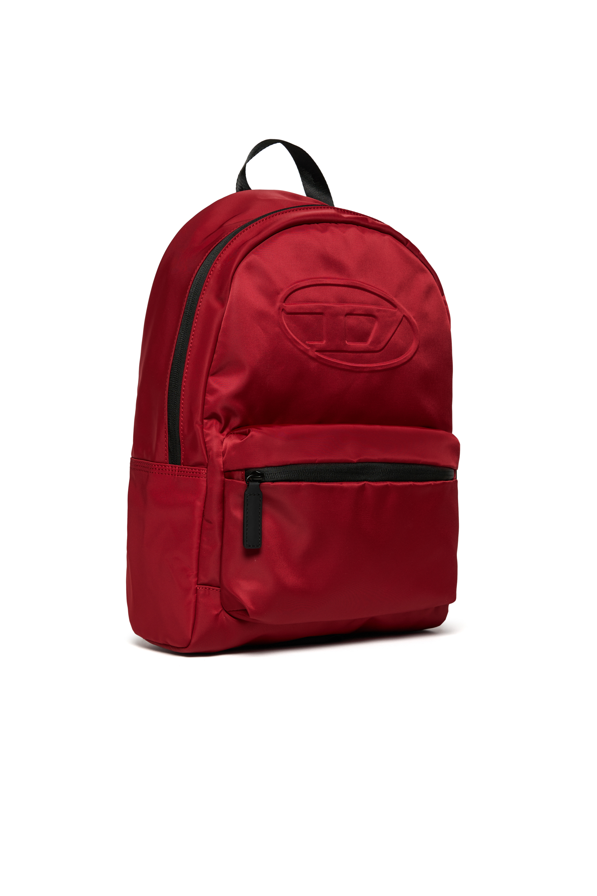 Diesel - WOVAL, Unisex's Nylon backpack with embossed Oval D in レッド - 3