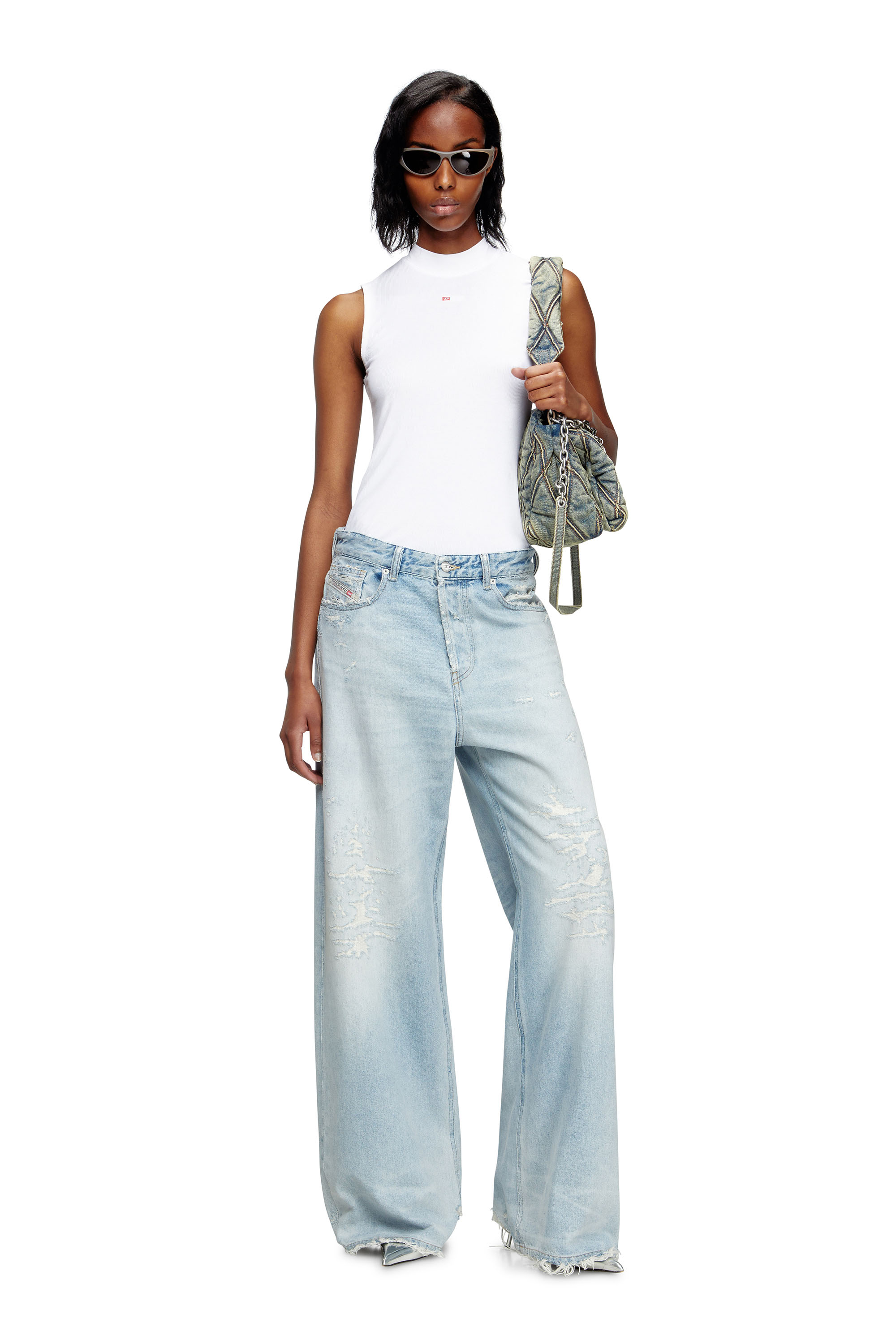 Diesel - Female's Relaxed Jeans 1996 D-Sire 09M53, ライトブルー - 2