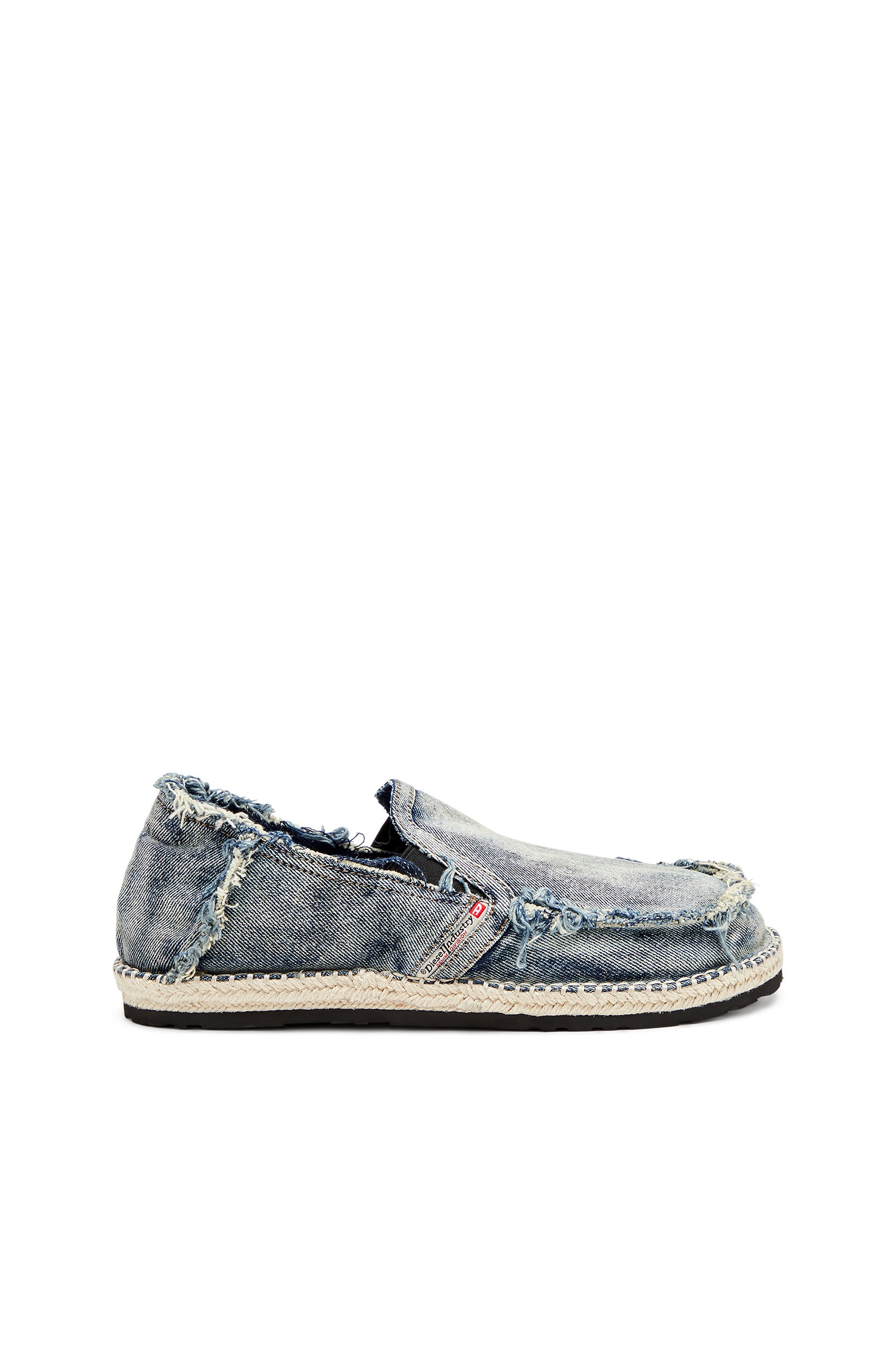 Diesel - D-LUKAS ESP, Male's D-Lukas-Espadrille loafers in distressed denim in ライトブルー - 1