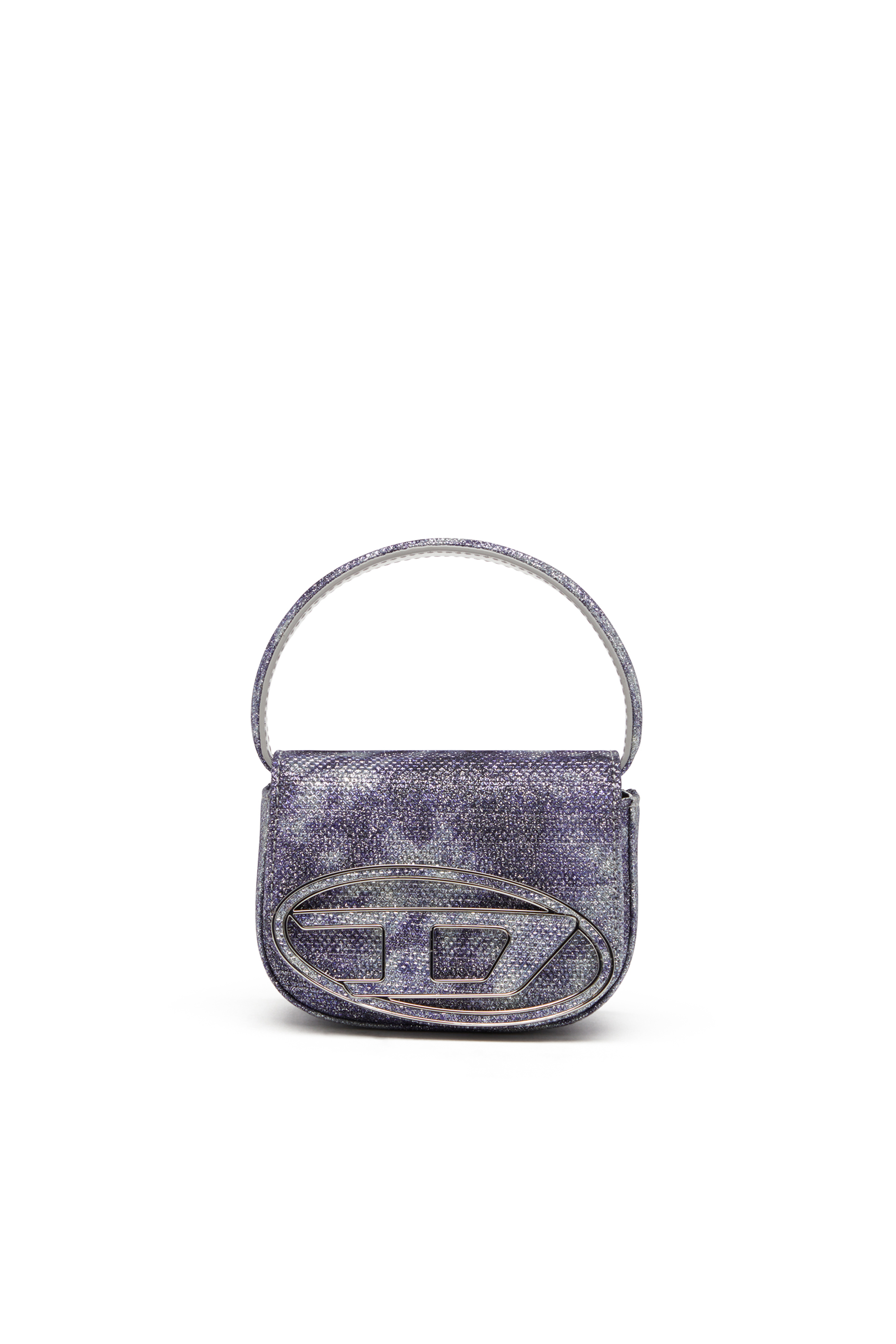 Diesel - 1DR XS, Female's 1DR Xs-Iconic mini bag in shimmer fabric in ブルー - 1