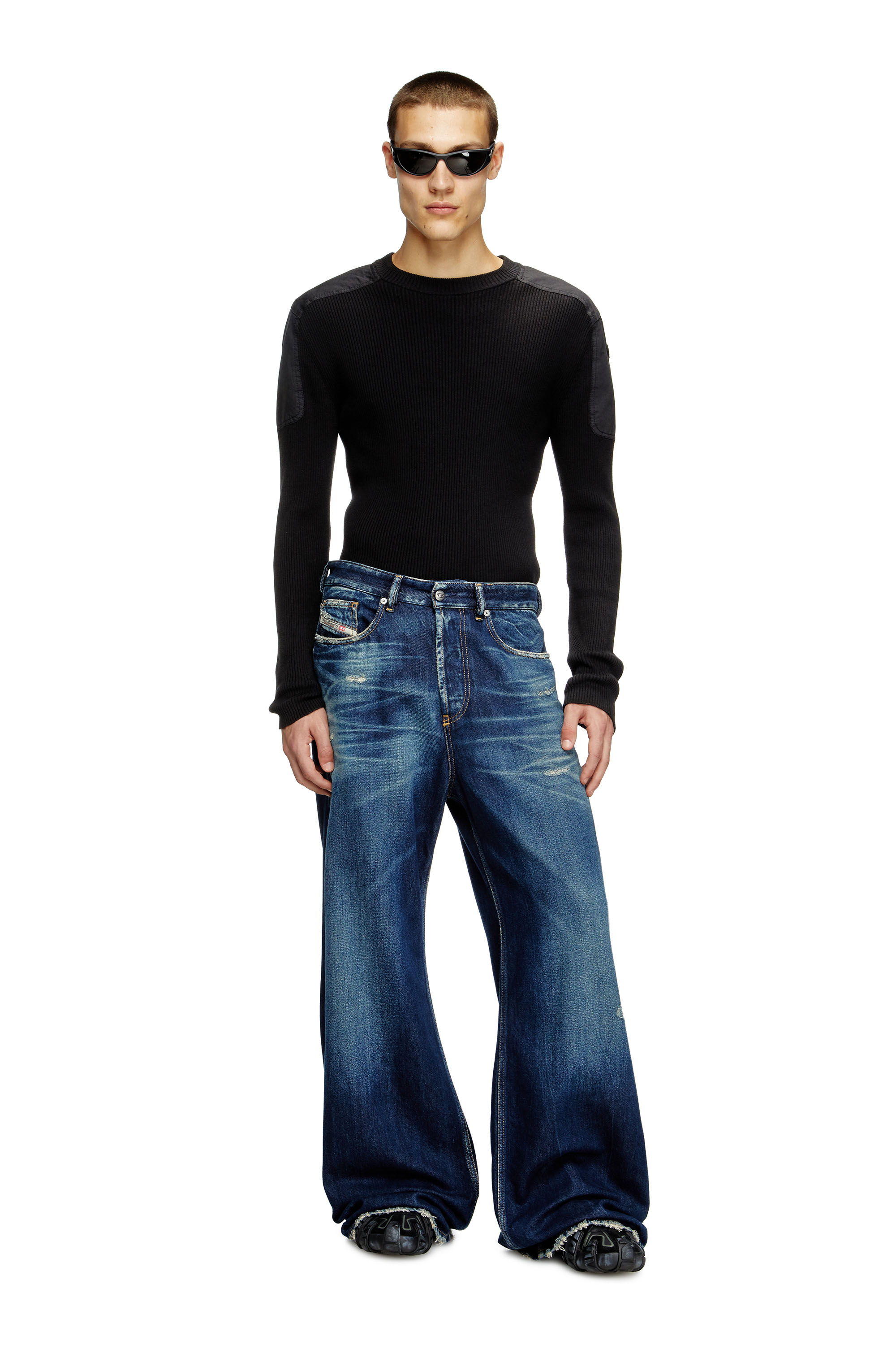 Diesel - Male's Relaxed Jeans D-Rise 09M06, ダークブルー - 2