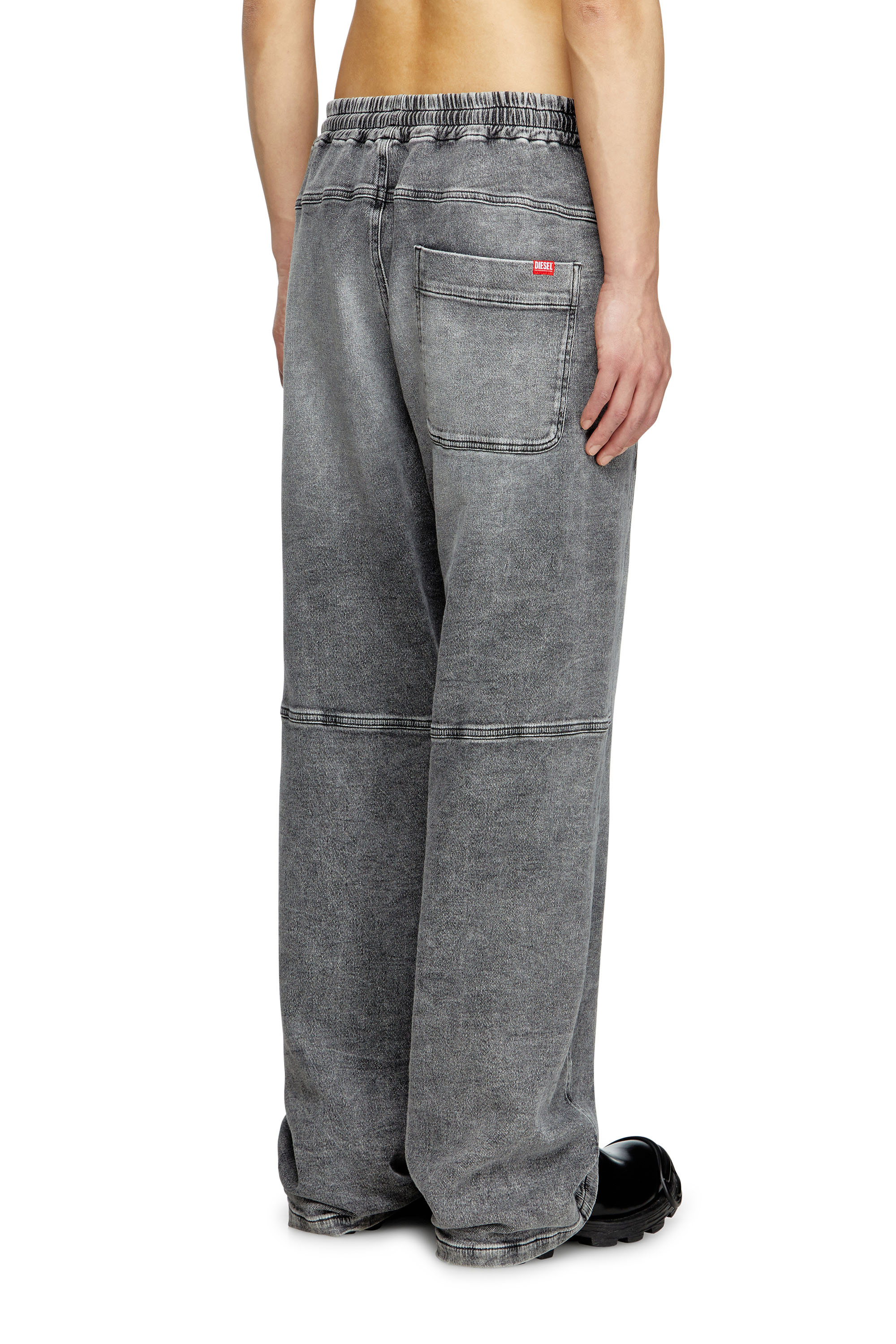 Diesel - Unisex's Relaxed D-Martyans Track Denim 0BEBR, ブラック/ダークグレー - 4