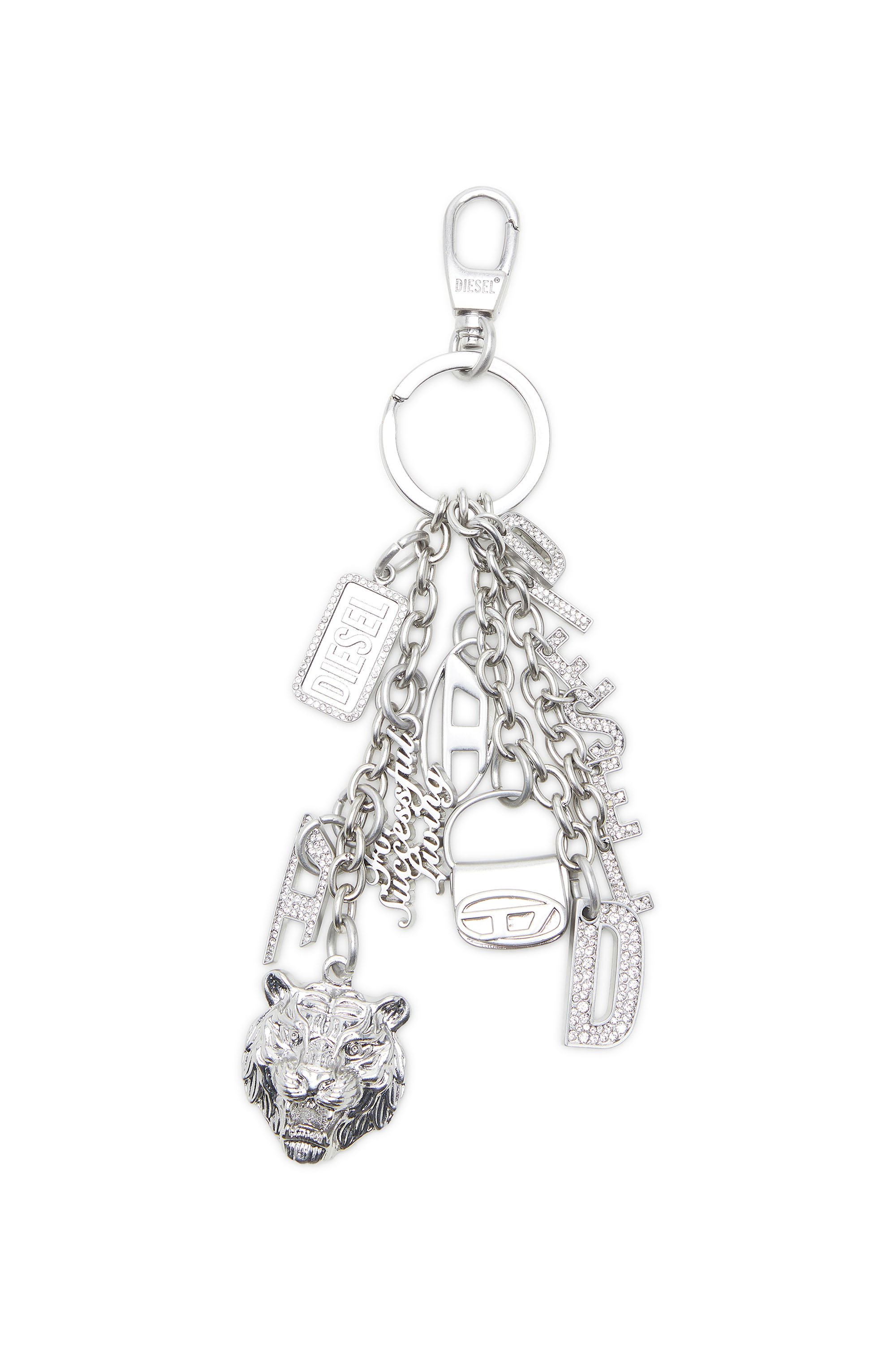 Diesel - HOSHI KEYCHAIN, Unisex's Multi-charm chain keyring in シルバー - 1