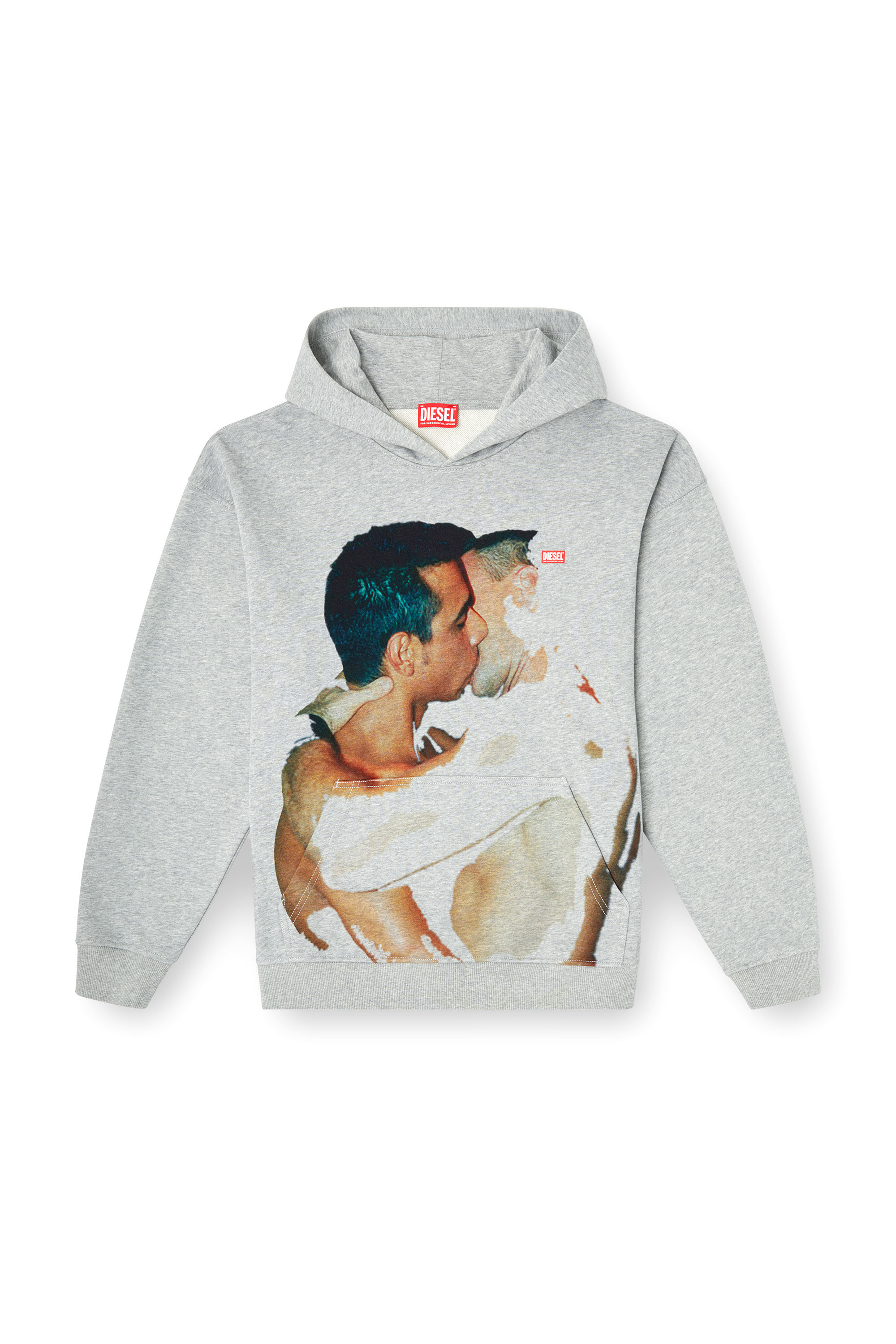 Diesel - PR-S-BOXT-HOOD-TOM25, Unisex's Hoodie with graphic print in グレー - 3