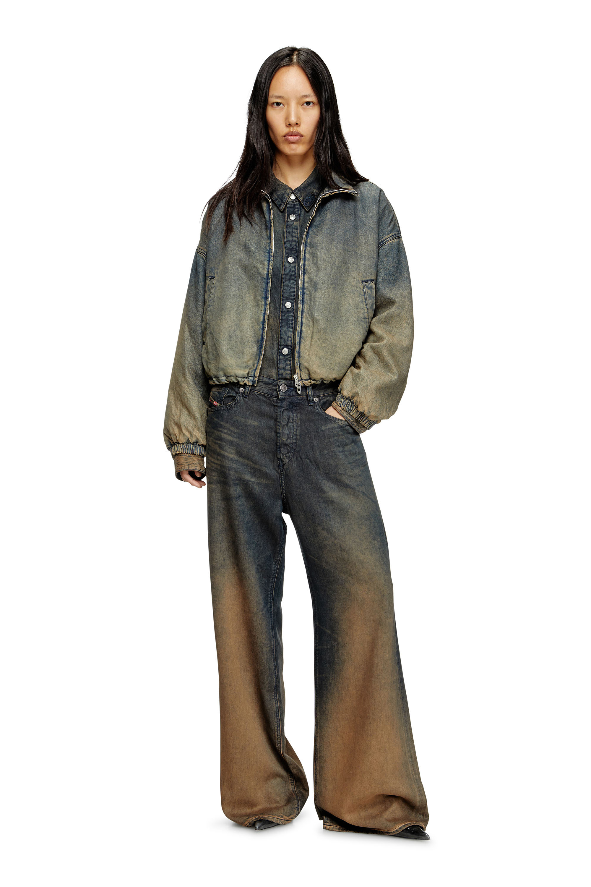 Diesel - Female's Relaxed Jeans 1996 D-Sire 068TF, ブルー/ブラウン - 2